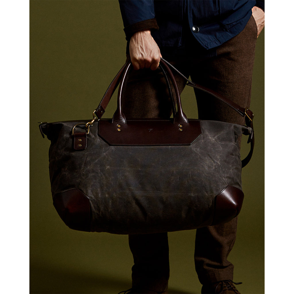 Banker's Waxed Canvas Weekend Bag - Ernest Alexander