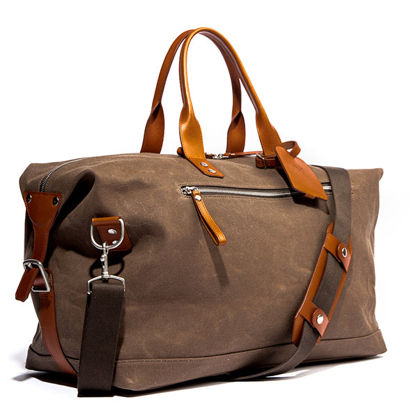 The Bedford Weekender Bag - Tobacco Wax Twill - Ernest Alexander