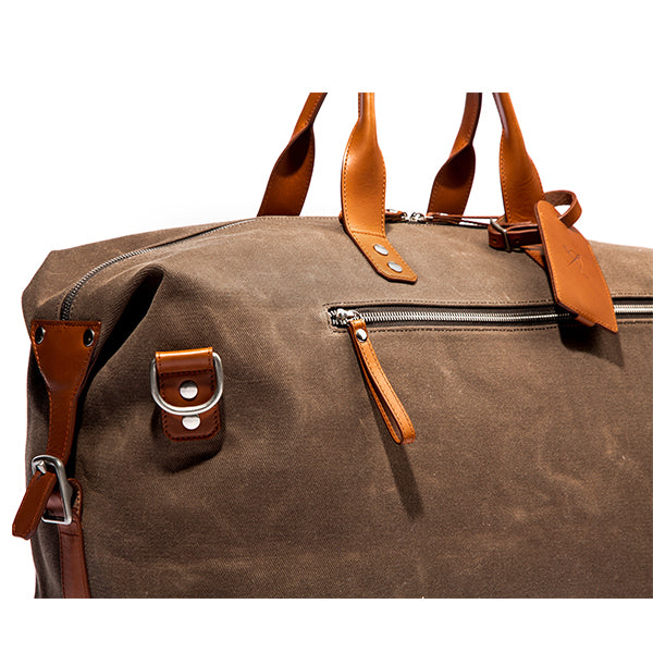 The Bedford Weekender Bag - Tobacco Wax Twill - Ernest Alexander