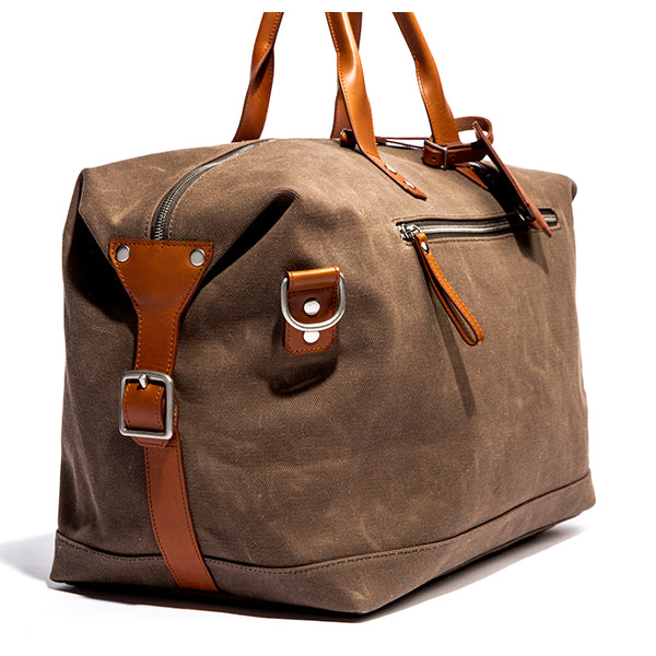 The Bedford Weekender Bag - Tobacco Wax Twill - Ernest Alexander