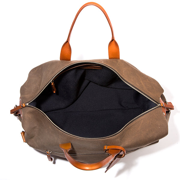 The Bedford Weekender Bag - Tobacco Wax Twill - Ernest Alexander