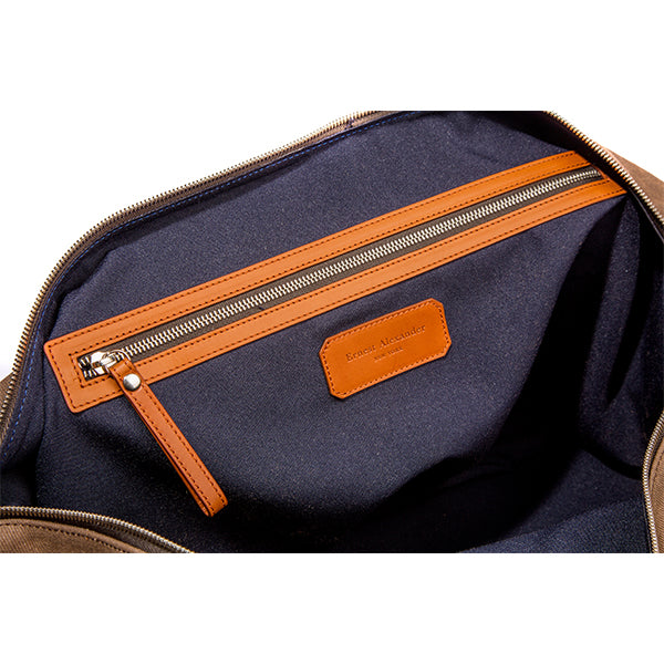 The Bedford Weekender Bag - Tobacco Wax Twill - Ernest Alexander