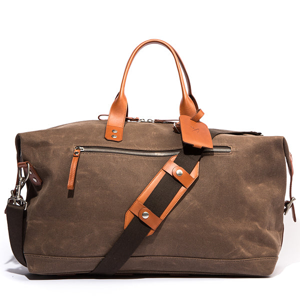 The Bedford Weekender Bag - Tobacco Wax Twill - Ernest Alexander