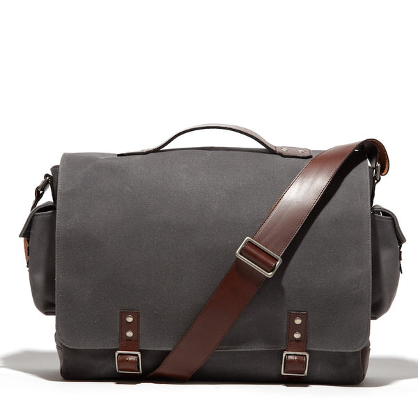 Hudson Messenger Charcoal Wax Twill Ernest Alexander