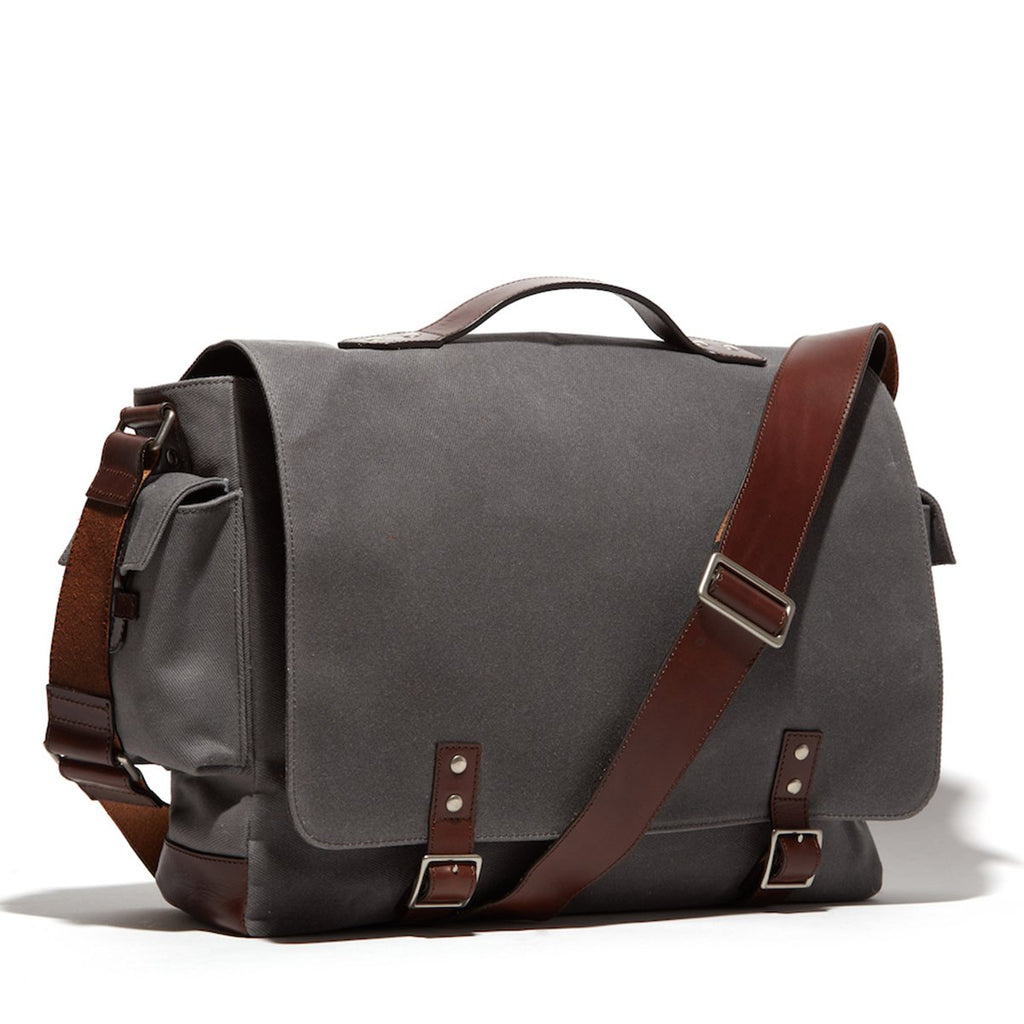Hudson Messenger - Charcoal Wax Twill - Ernest Alexander