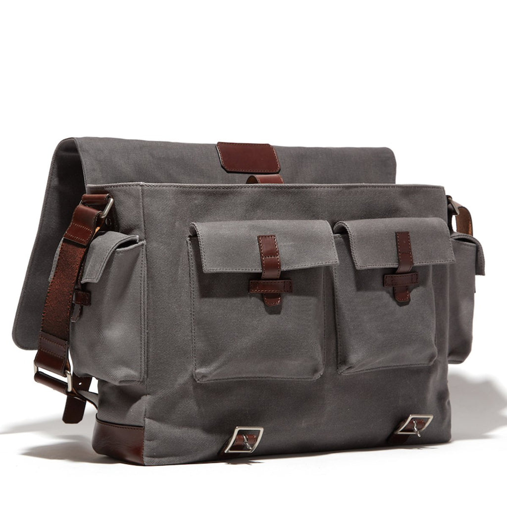 Hudson Messenger - Charcoal Wax Twill - Ernest Alexander