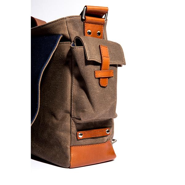 Hudson Messenger Bag - Tobacco Wax Twill - Ernest Alexander