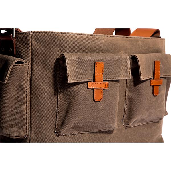 Hudson Messenger Bag - Tobacco Wax Twill - Ernest Alexander