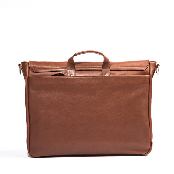 Walker British Brown Leather Brief Bag - Ernest Alexander