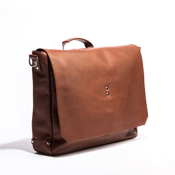 Walker British Brown Leather Brief Bag - Ernest Alexander