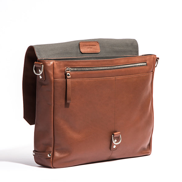 Walker British Brown Leather Brief Bag - Ernest Alexander