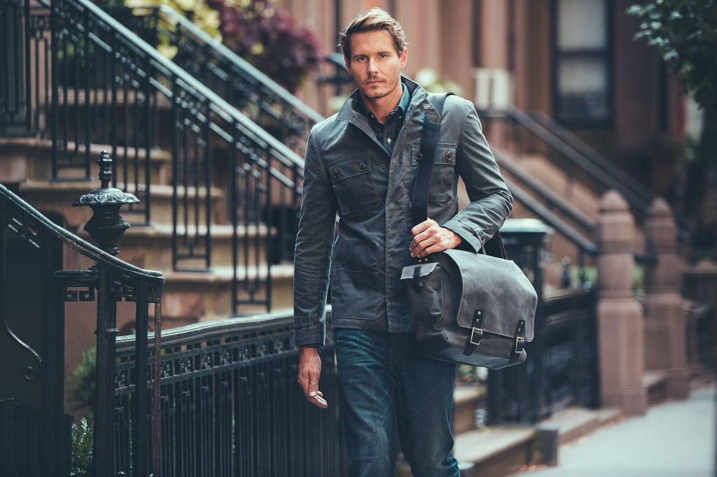 Hudson Messenger - Charcoal Wax Twill - Ernest Alexander