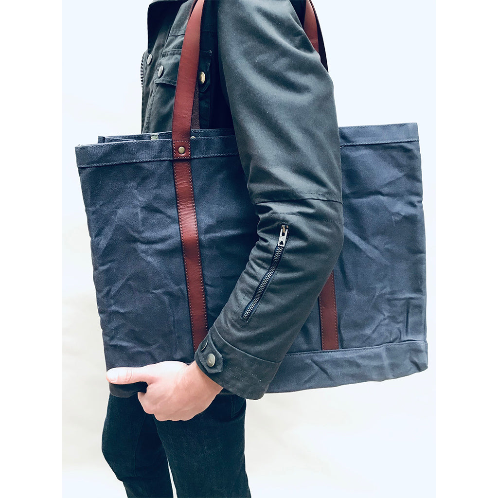 Porter Wax Tote - Slate - Ernest Alexander