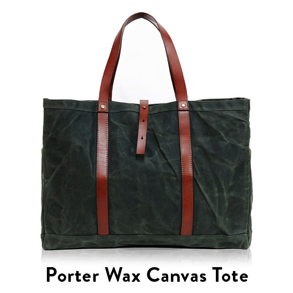 Ernest Box: The Fall Tote Set - Military Olive Wax Canvas - Ernest Alexander