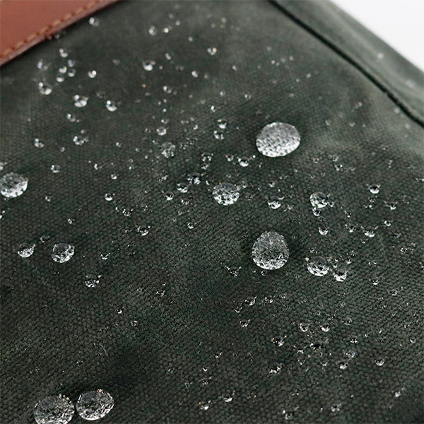 Ernest Box: The Fall Tote Set - Military Olive Wax Canvas - Ernest Alexander