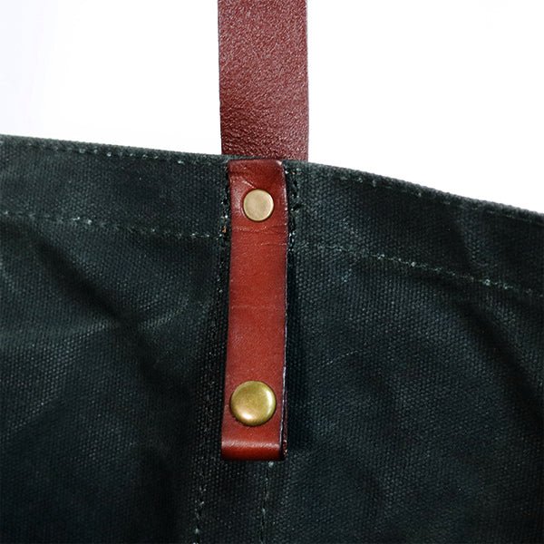 Ernest Box: The Fall Tote Set - Military Olive Wax Canvas - Ernest Alexander