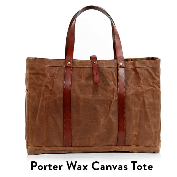 Ernest Box: The Fall Tote Set - Tobacco Wax Canvas - Ernest Alexander