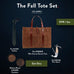 Ernest Box: The Fall Tote Set - Tobacco Wax Canvas - Ernest Alexander