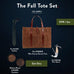 Ernest Box: The Fall Tote Set - Tobacco Wax Canvas - Ernest Alexander