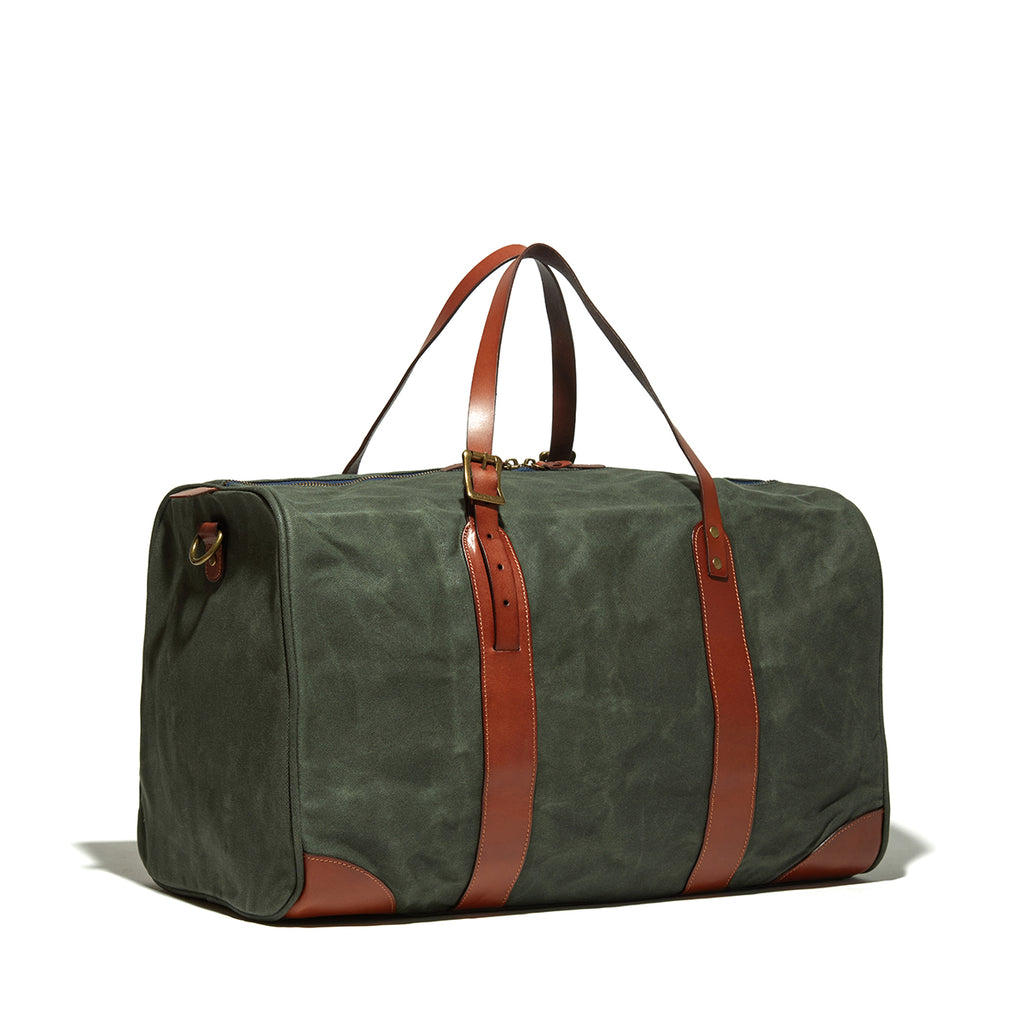 Olive Wax Canvas Weekend Bag